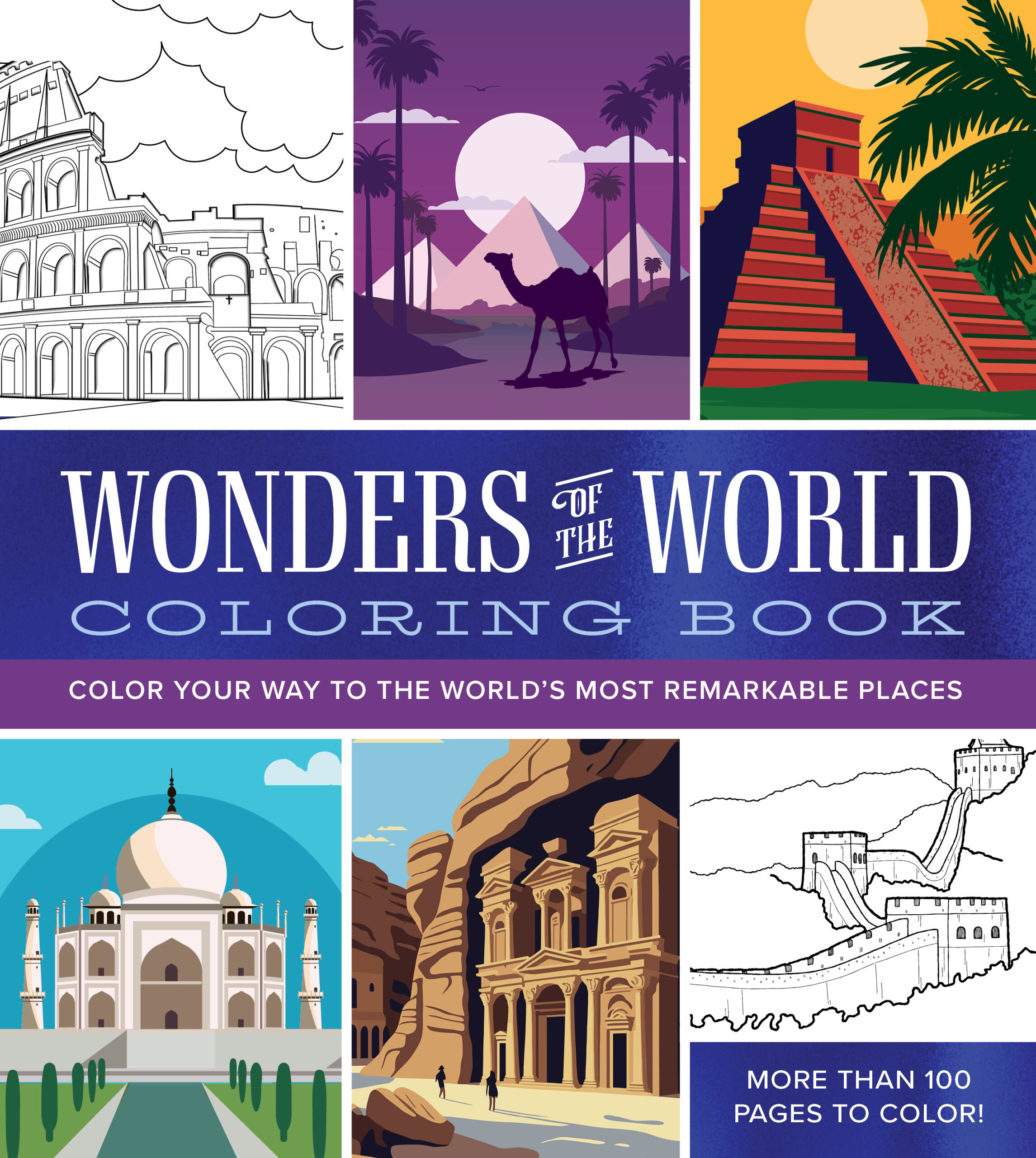 Wonders of the World Coloring Book - Walter Foster