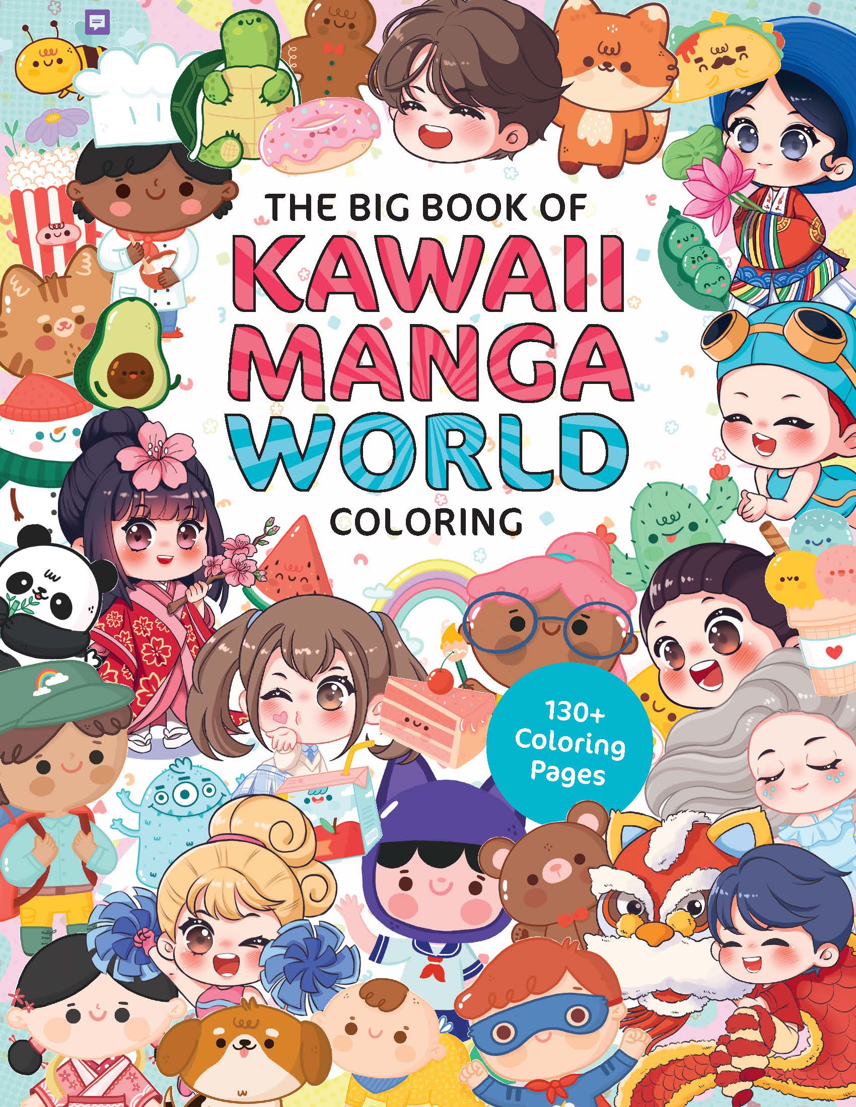 manga Metro Scope イラスト ペーパーブック 洋書 The Big Book of Kawaii Manga World Coloring - Walter Foster
